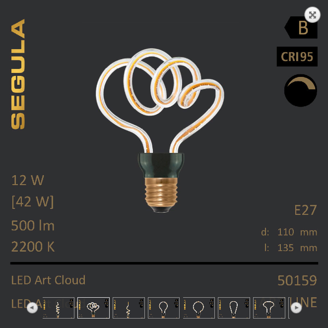 SEGULA ART LINE Cloud Desingleuchtmittel LED E27